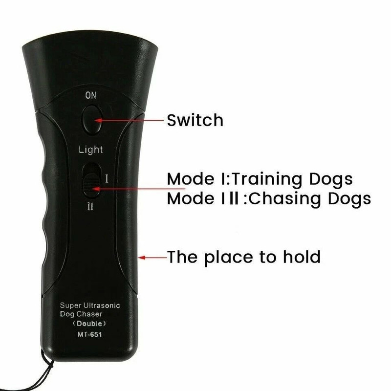 Ultrasonic AntiBarking Device Dog Barking Trainer With LED Light Gentle Sonic Chaser For Pets 4