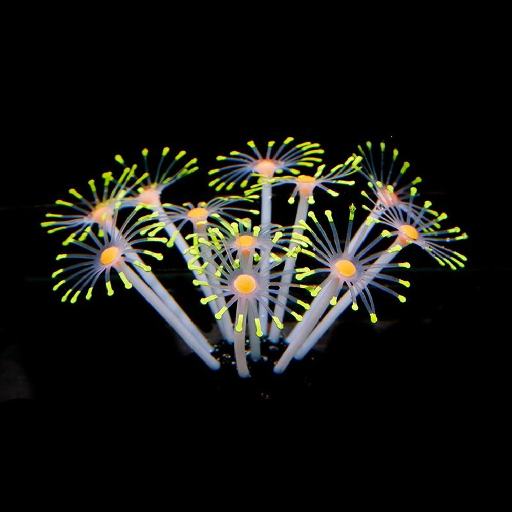 Silicone Glowing Coral Fish Tank Decor Dark Glow Fake Ornament 5