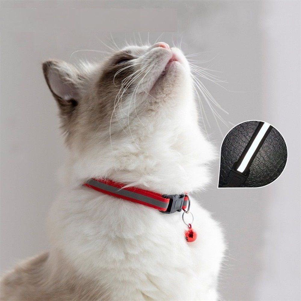 Safety Collar With Bell For Cats  Small Dogs Reflective  Adjustable For Nighttime Visibility And Pe 0