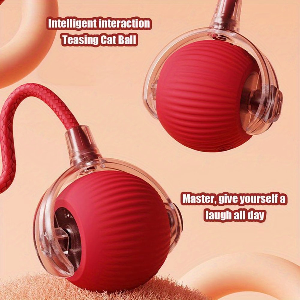 Interactive Rolling Cat Ball Toy Rechargeable Automatic Cat Ball Toy For Indoor Pets 3
