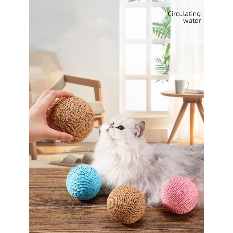 Cat Scratching Ball Toy For Teeth Cleaning Healthy Play 1