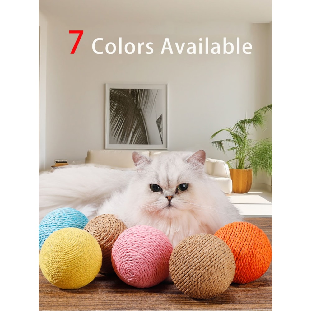 Cat Scratching Ball Toy For Teeth Cleaning Healthy Play 2