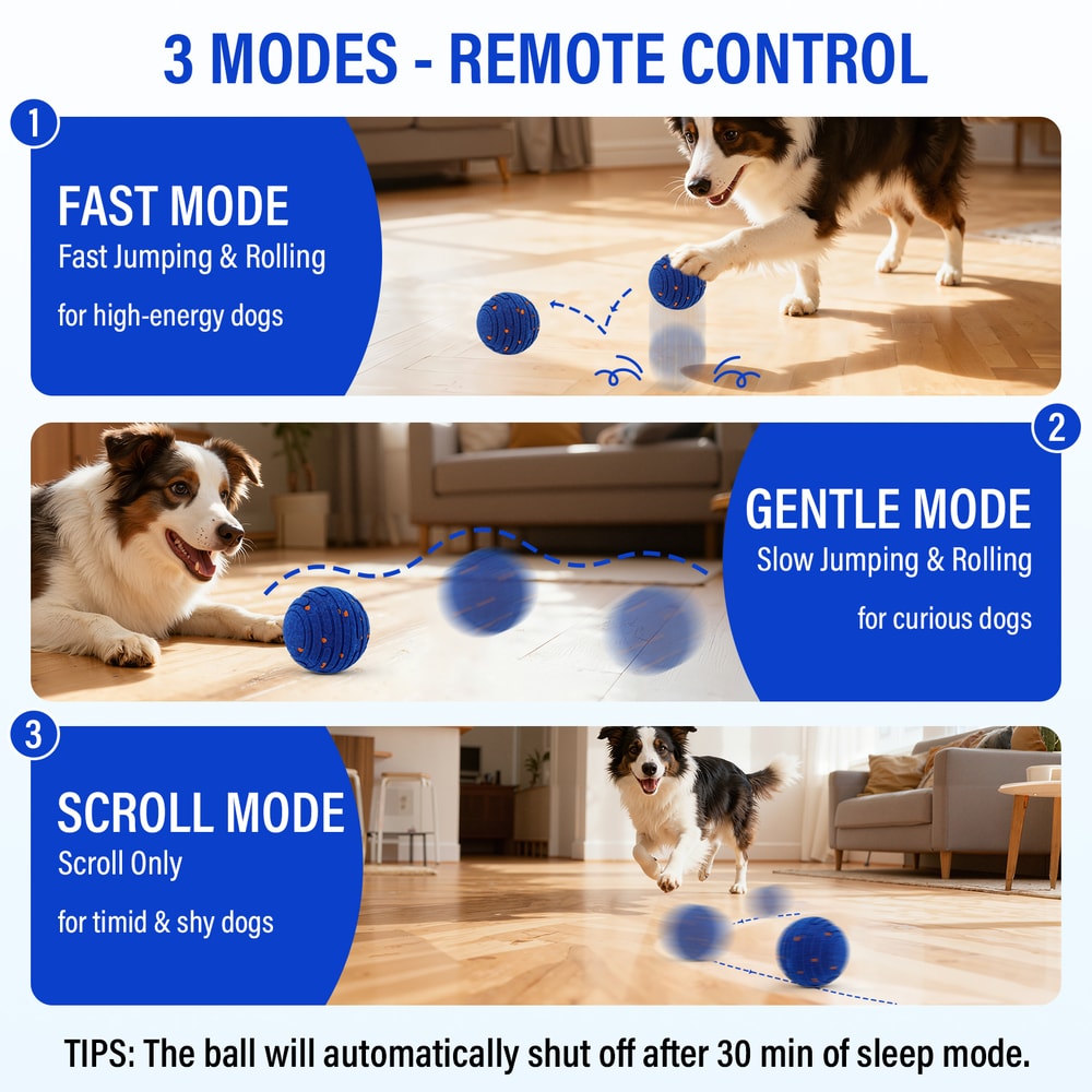 Dog Ball Indestructible Rechargeable Moving Toy For Aggressive Chewers 1