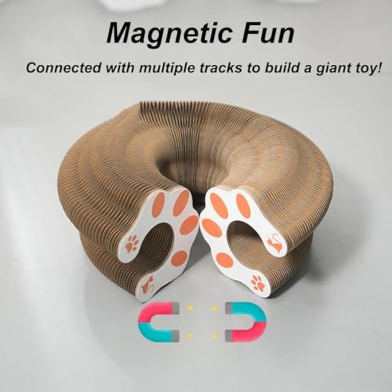 Cat Toy For Indoor Cats Foldable Recyclable Accordion Scratcher Board With Ball Interactive Play Pa 3
