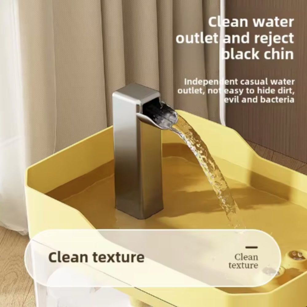 Cat Water Fountain with Auto Filter Transparent Anti Dry Burning Recirculating Dispenser Includes Pump for Cats