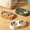 Pet Supplies Bow tie Bowknot Cats Food Bowl PP Base Dog Bowl Stainless Steel Double Pet Accessories Feeding Drinking Dou