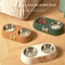 Pet Supplies Bow tie Bowknot Cats Food Bowl PP Base Dog Bowl Stainless Steel Double Pet Accessories Feeding Drinking Dou