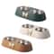 Pet Supplies Bow tie Bowknot Cats Food Bowl PP Base Dog Bowl Stainless Steel Double Pet Accessories Feeding Drinking Dou