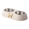 Pet Supplies Bow tie Bowknot Cats Food Bowl PP Base Dog Bowl Stainless Steel Double Pet Accessories Feeding Drinking Dou