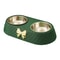 Pet Supplies Bow tie Bowknot Cats Food Bowl PP Base Dog Bowl Stainless Steel Double Pet Accessories Feeding Drinking Dou