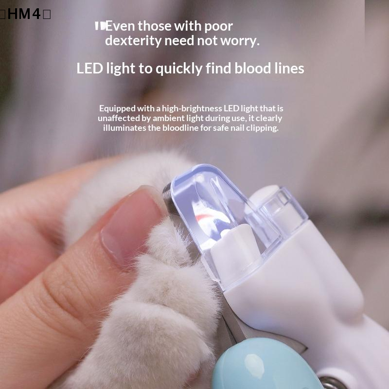 Professional LED Pet Nail Clippers For Cats Dogs Safe LaborSaving Nail Trimmer With Light Guide 0