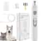 Electric Dog Nail Grinder Painless LED Light Pet Nail Grinder with Polisher Wheel 2 Speed Pet Nail Clipper for Pet Paws