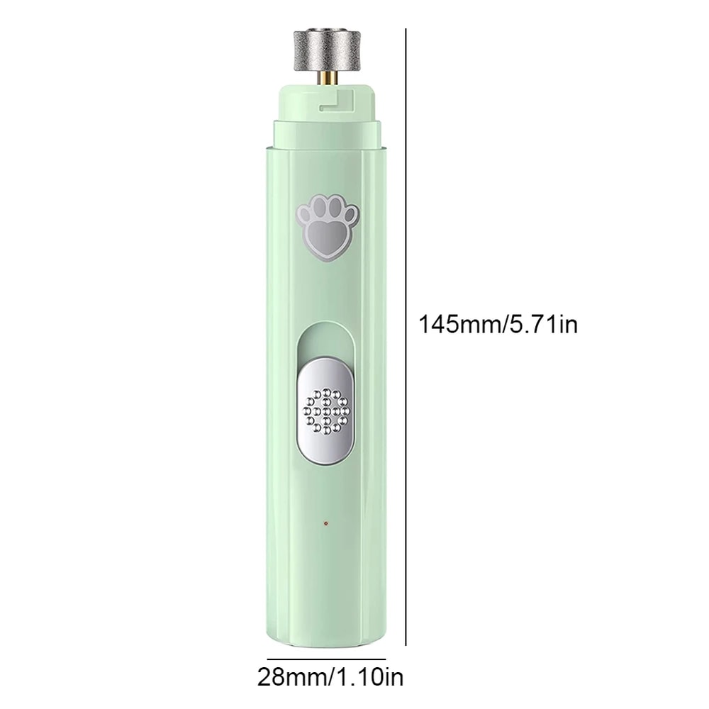 Electric Dog Nail Grinder Painless LED Light Pet Nail Grinder with Polisher Wheel 2 Speed Pet Nail Clipper for Pet Paws