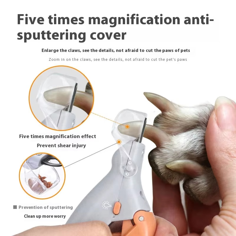Pet Nail Clipper For Dogs Cats Safe Pet Nail Clipper With Precision Grooming Light 1