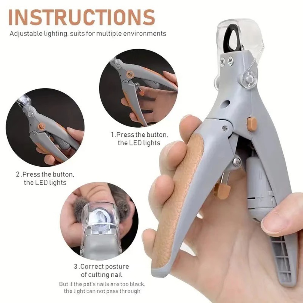 Pet Nail Clipper For Dogs Cats Safe Pet Nail Clipper With Precision Grooming Light 6