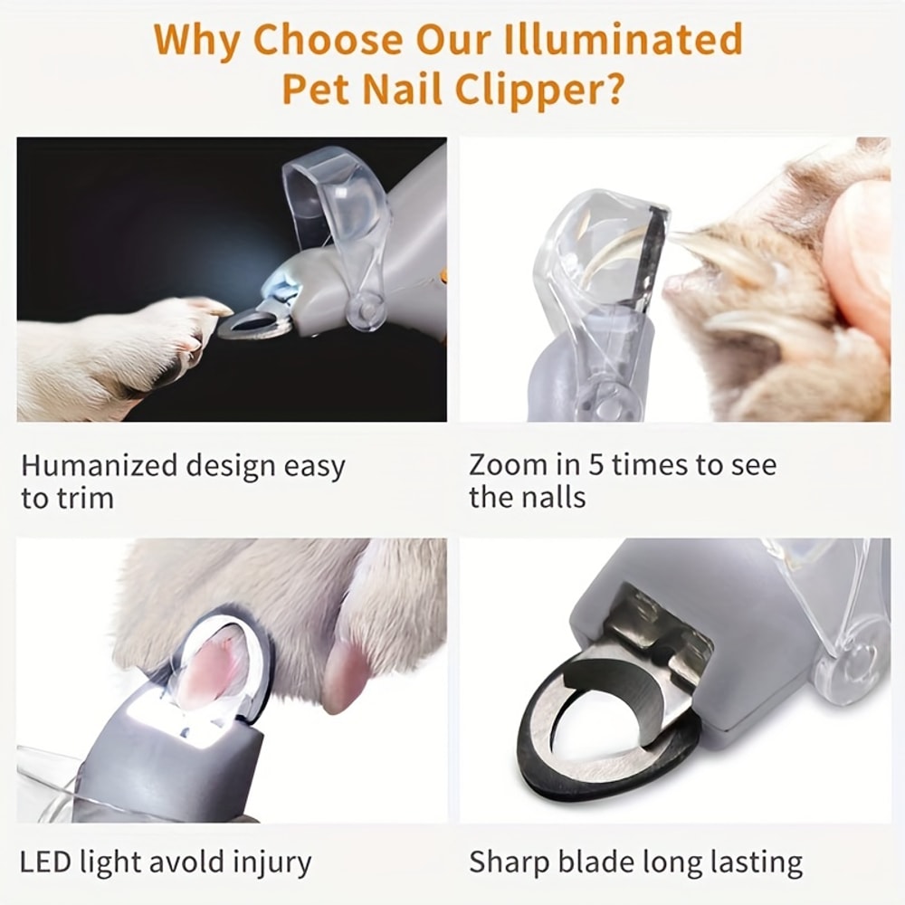 Pet Nail Clipper with Magnifier Safe Pet Nail Clipper for Dogs & Cats