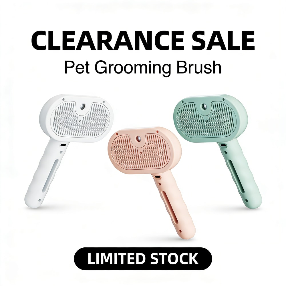 Pet Grooming Brush Pro Electric Pet Grooming Brush With Steam Spray Hair Removal 2