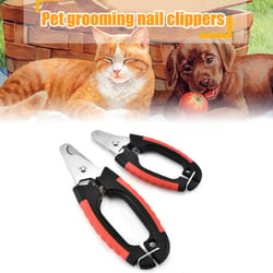 premium stainless steel pet nail clipper for dogs, cats & rabbits with comfort grip