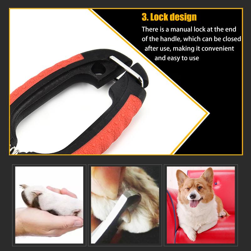 Premium Stainless Steel Pet Nail Clipper for Dogs, Cats & Rabbits with Comfort Grip