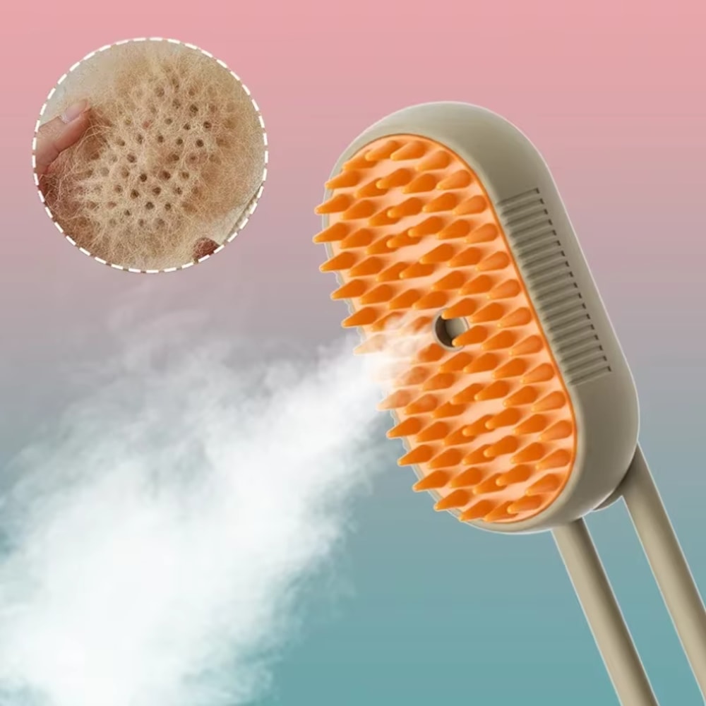 Steam Pet Grooming Brush Deshedding Hair Removal Massage Tool For Dogs Cats 2
