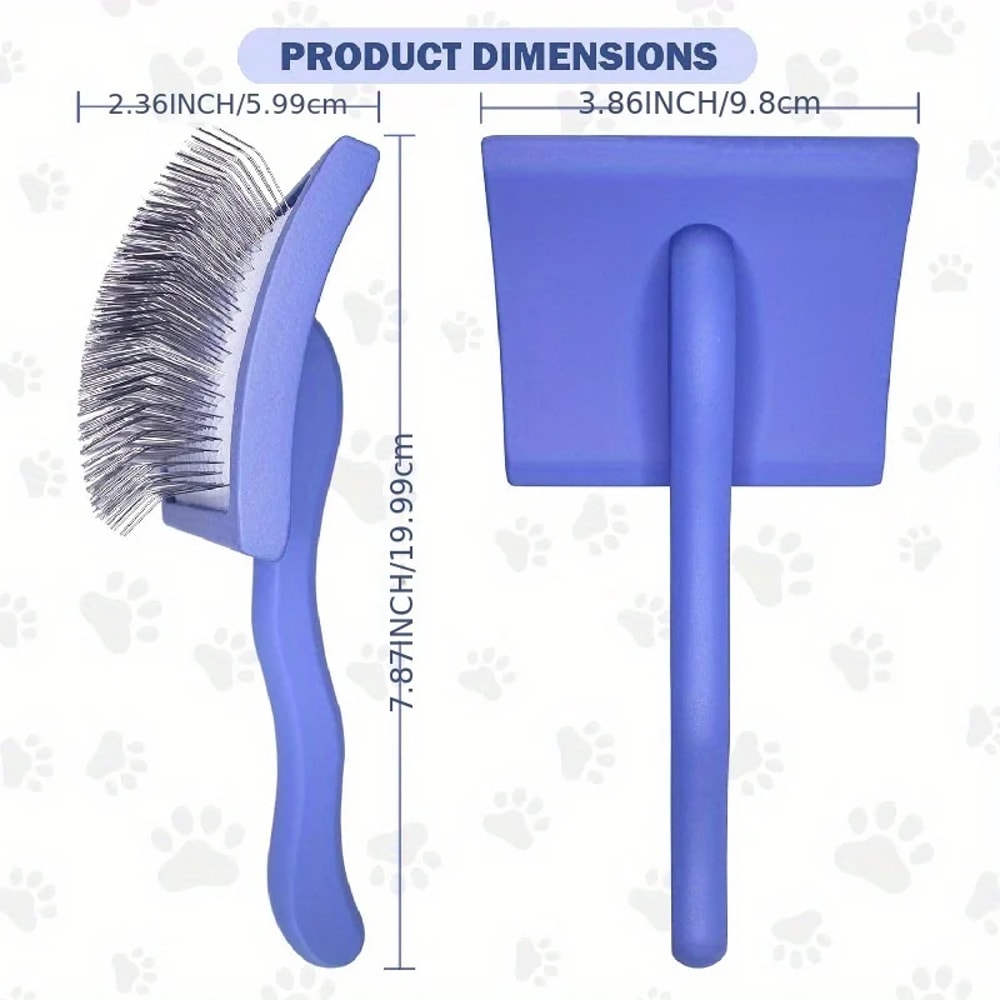 Extra Long Pin Slicker Brush for Doodles, Dogs & Cats Deshedding and Detangling Grooming Tool