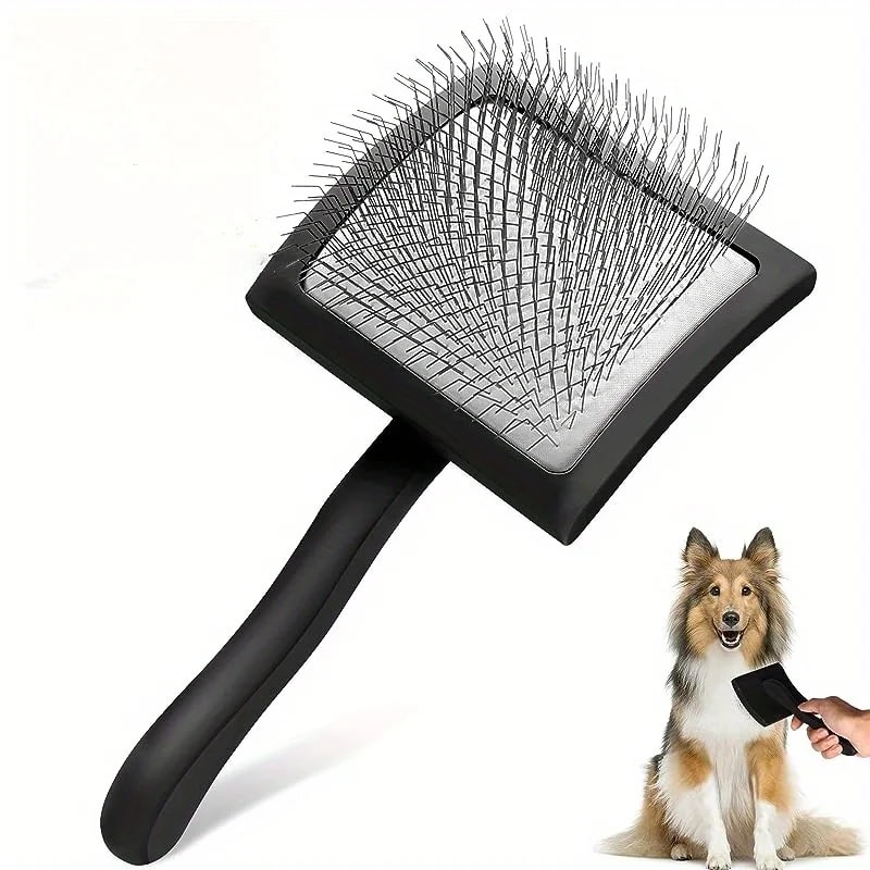 Extra Long Pin Slicker Brush for Doodles, Dogs & Cats Deshedding and Detangling Grooming Tool