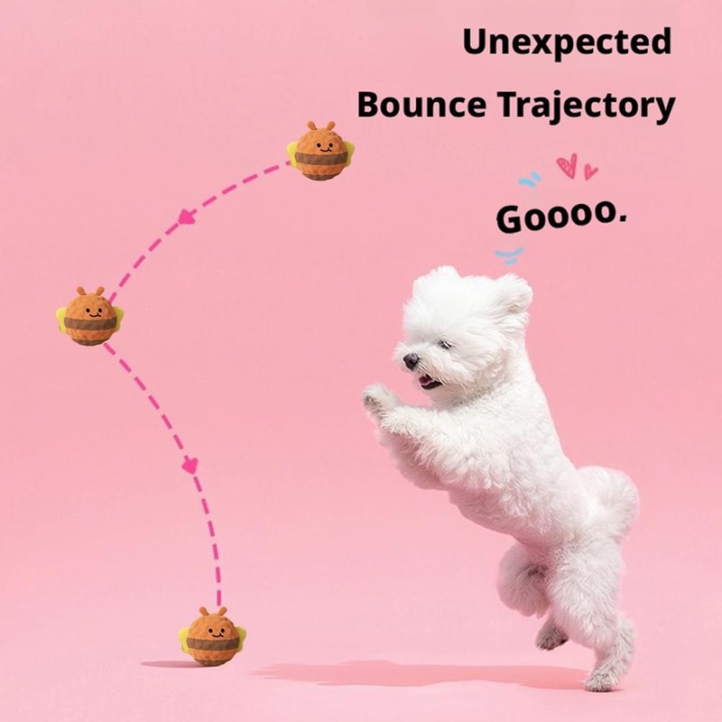 Cartoon Squeaky Dog Chew Toy Plush Ball for Teething, Dental Cleaning & Interactive Play