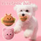 Cartoon Squeaky Dog Chew Toy Plush Ball for Teething, Dental Cleaning & Interactive Play