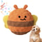 Cartoon Squeaky Dog Chew Toy Plush Ball for Teething, Dental Cleaning & Interactive Play