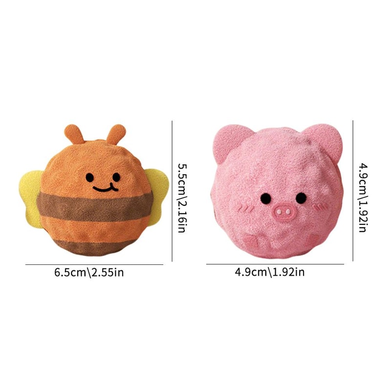 Cartoon Squeaky Dog Chew Toy Plush Ball for Teething, Dental Cleaning & Interactive Play