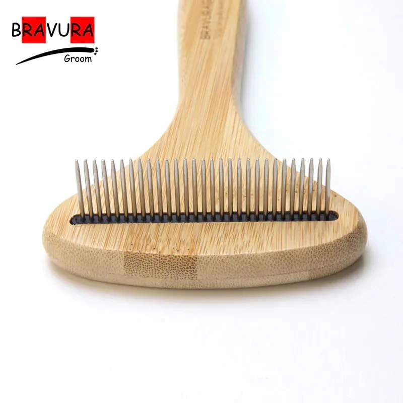 Large Dog Grooming Comb with Rotating Knot Needle Pet Hair Remover Tool