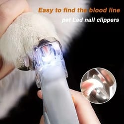 premium led pet nail clipper safe dog & cat nail trimmer tool