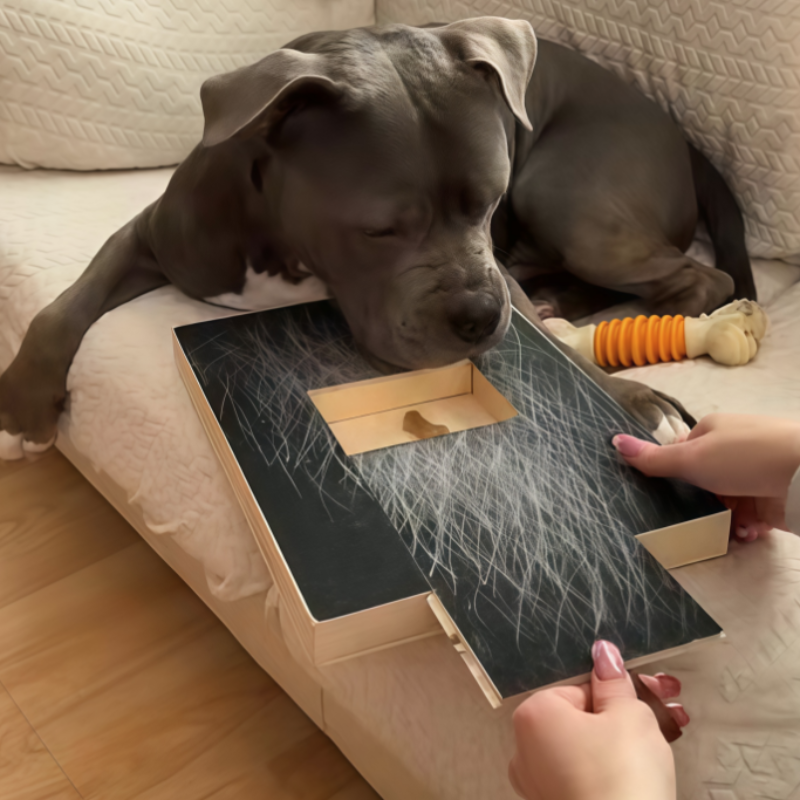 Premium Wooden Dog Nail Scratch Board With Built In Treat Box Nail Trim Pad 2