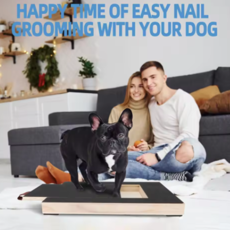 Premium Wooden Dog Nail Scratch Board With Built In Treat Box Nail Trim Pad 3