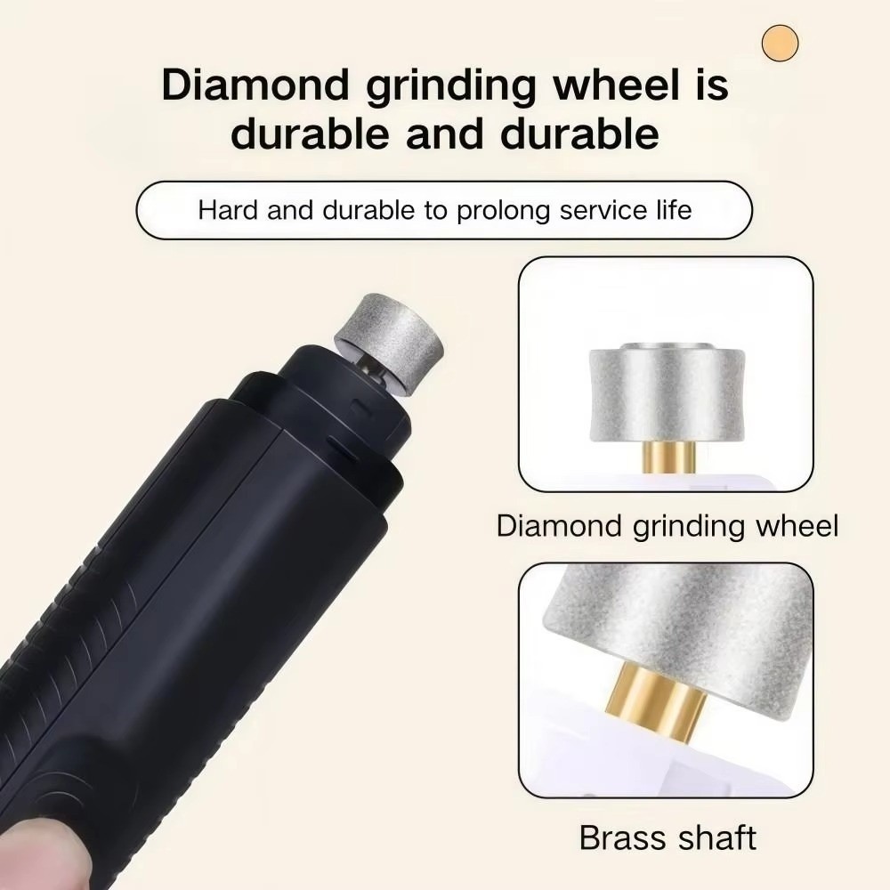 USB Rechargeable Electric Dog Nail Grinder With LED Light Quiet Pet Nail Trimmer 1