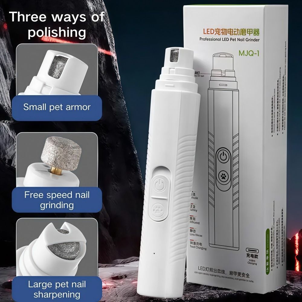 USB Rechargeable Electric Dog Nail Grinder With LED Light And Quiet Operation 3