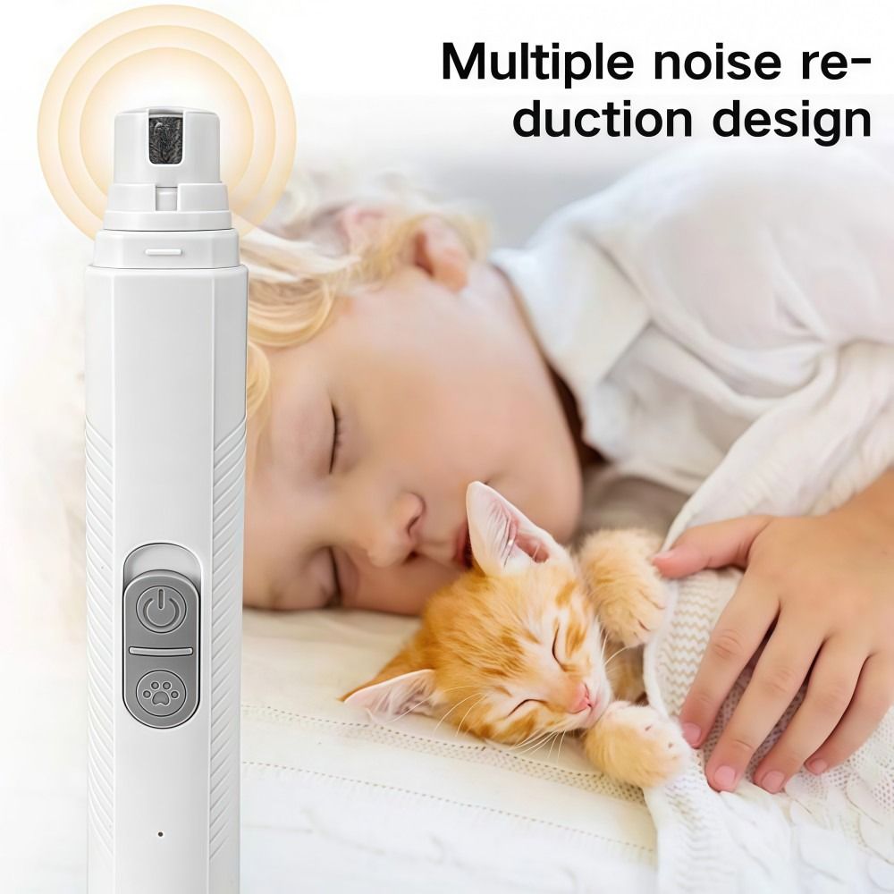 USB Rechargeable Electric Dog Nail Grinder With LED Light And Quiet Operation 0