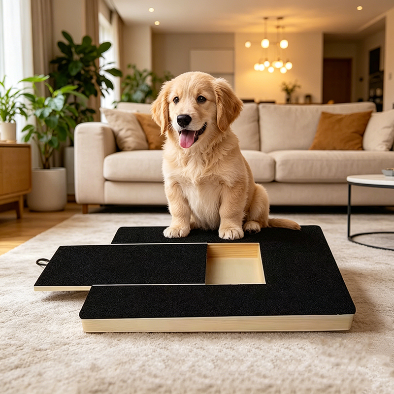Premium Dog Nail Scratch Board with Built In Treat Box Pet Scratching Board & Nail Trim