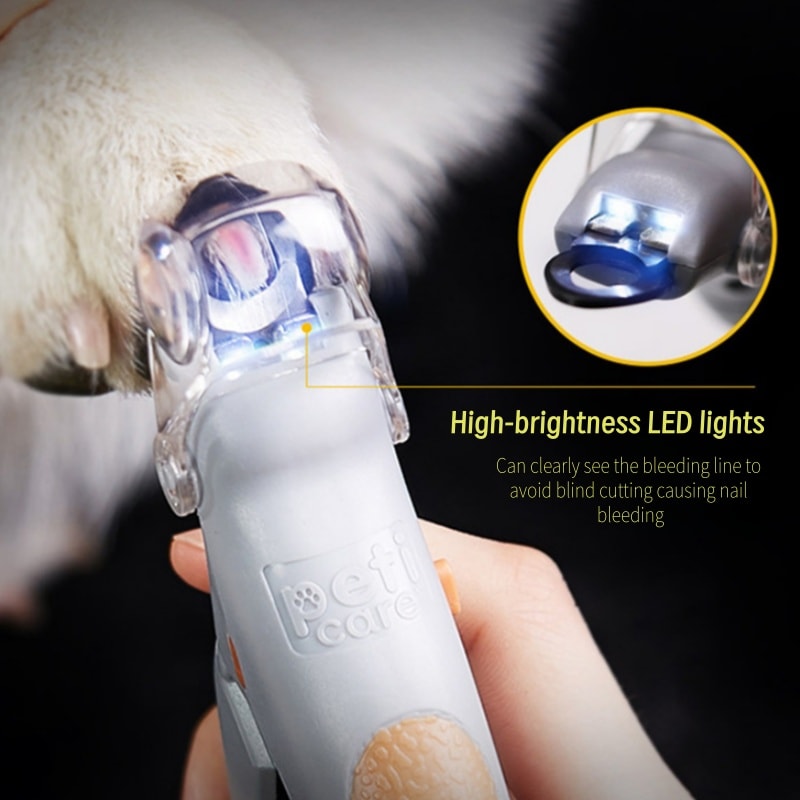 LED Precision Pet Nail Clippers for Safe Dog & Cat Grooming