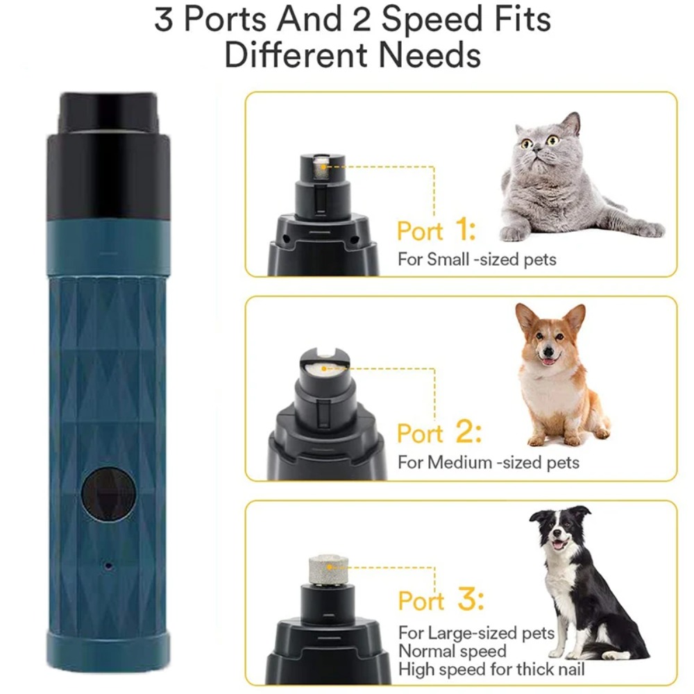 Professional Electric Dog Nail Grinder With Ultra Bright LED Light 4