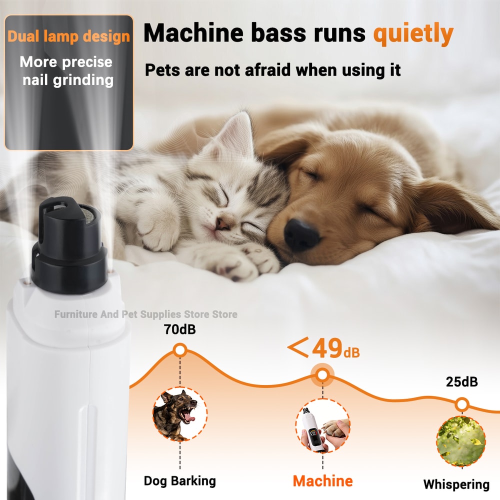 PawPerfect 6 Speed Pet Nail Grinder LED Rechargeable Quiet Dog Claw Trimmer Grooming Clipper 2