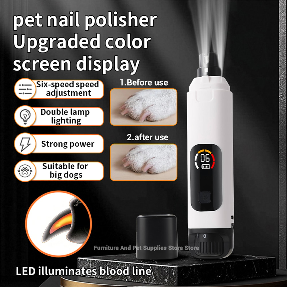 PawPerfect 6 Speed Pet Nail Grinder LED Rechargeable Quiet Dog Claw Trimmer Grooming Clipper 4