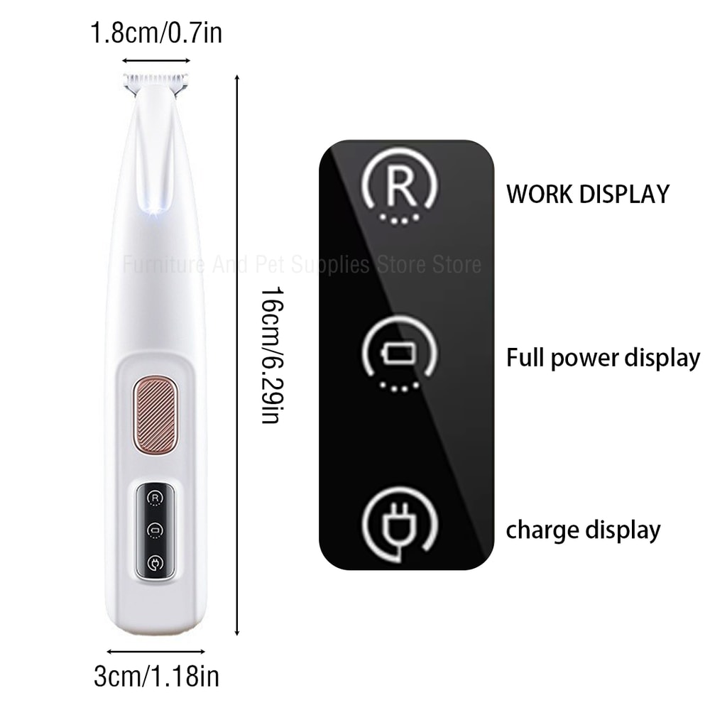 Waterproof Dog & Cat Claw Trimmer with LED Light Safe Grooming Kit