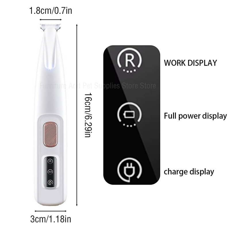 Waterproof Dog & Cat Claw Trimmer with LED Light Safe Grooming Kit