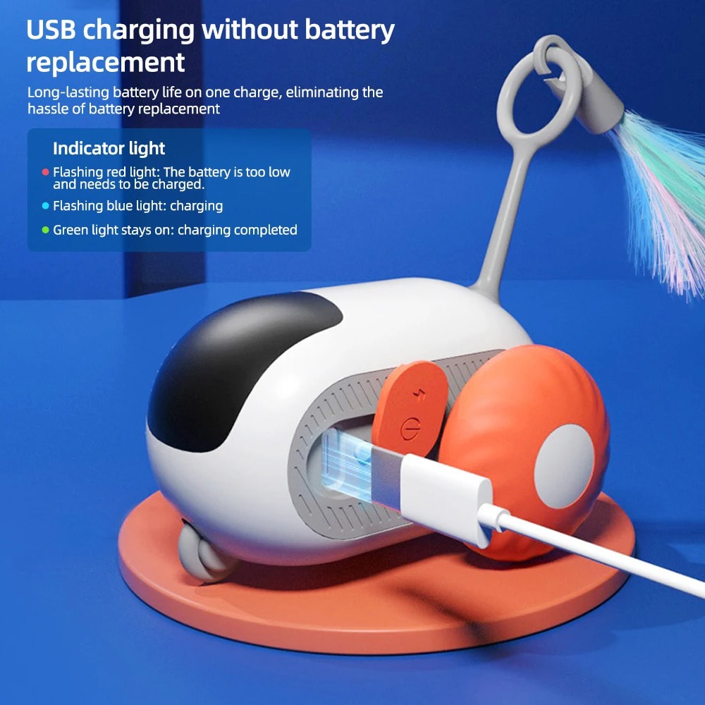 Smart Remote Control Cat Toy Car Automatic Rolling Interactive Pet Toy