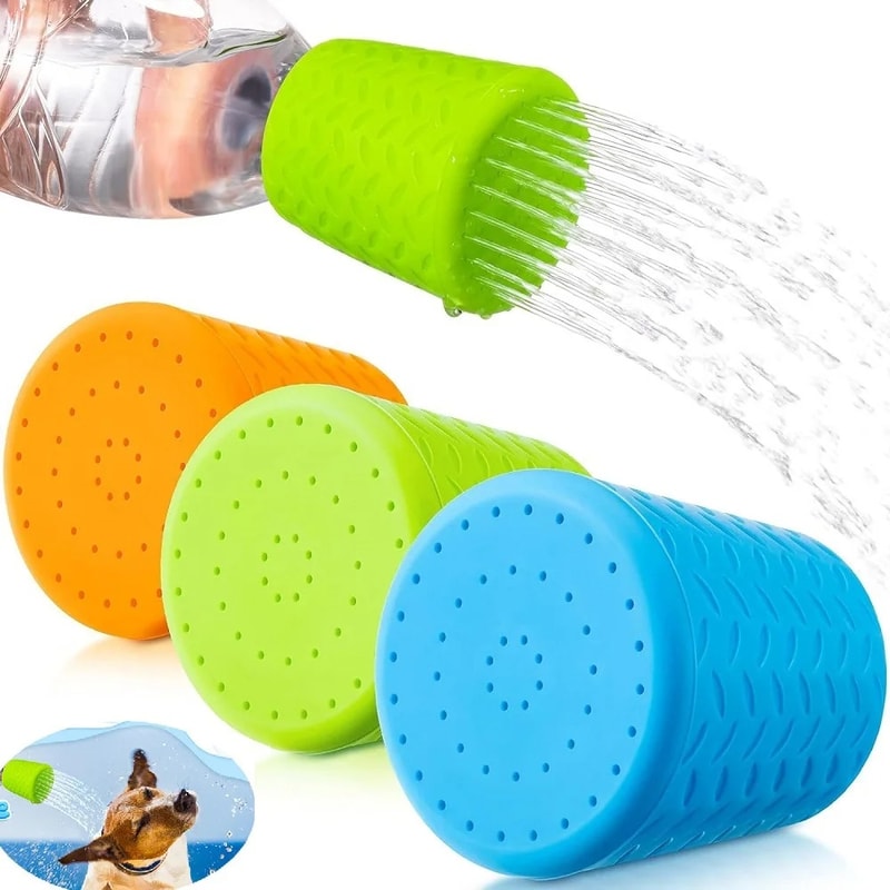 Portable Adjustable Pet Shower Head Silicone Bath Sprayer for Dogs and Cats