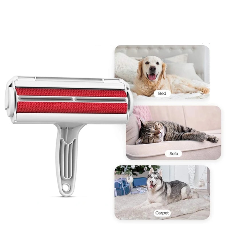 Premium Reusable Pet Hair Remover Brush & Roller for Furniture, Clothes & Cars