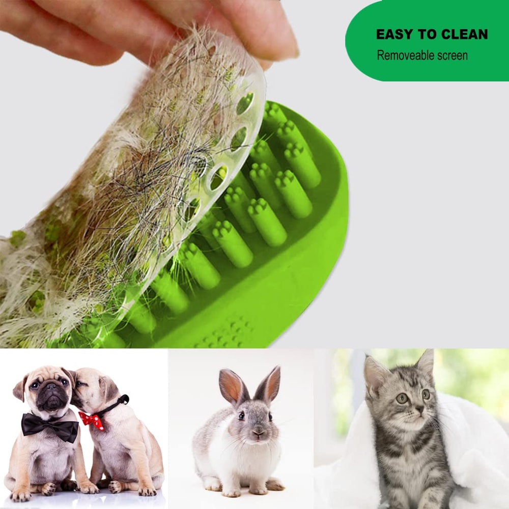 Premium Pet Bath Massage Grooming Brush For Dogs Cats 5