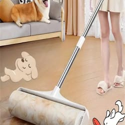 ultimate pet hair remover set long handle roller & reusable brushes
