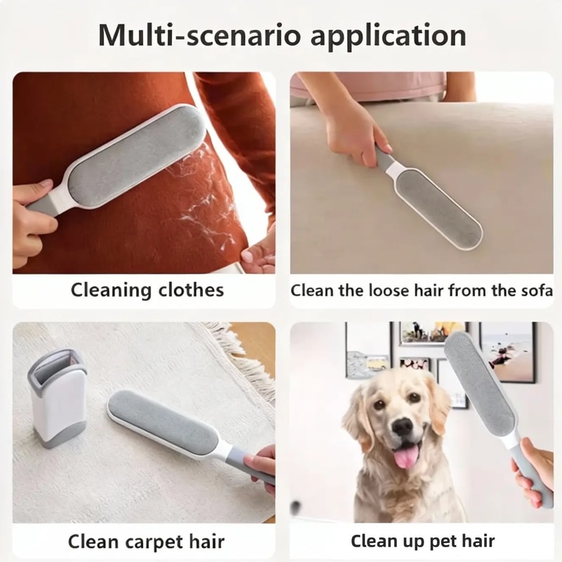 Premium Self Cleaning Pet Hair Remover Brush for Sofa, Carpet & Car